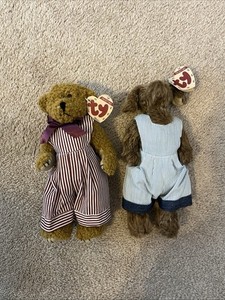 TY Attic Treasures Lot of 2 Brewster & Dexter Vintage Plush Stuffed Animals