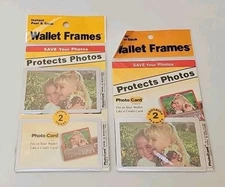 Wallet Frames U-Seal-It Photo Card Cold Lamination Peel & Stick 2 Pack 4 Frames