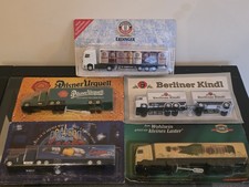 Vintage Deutsches Bier Werbemodell LKW Konvolut x5 - Erdinger Berliner verpackt