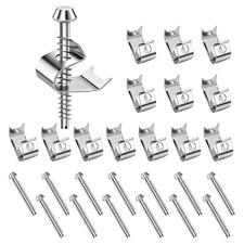 14 Pack Undermount Sink Clips, Countertops up to 11/2" Thick, Sliver