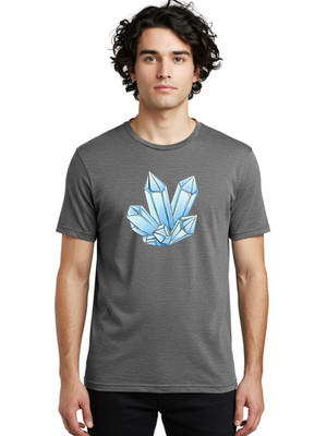 Crystals-Cluster Mens Graphic Tee, 100% Cotton, Casual Summer Wear