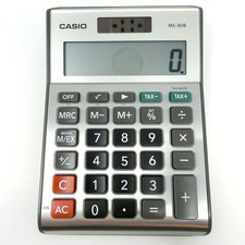 Casio MS-80B Desktop Calculator Solar Battery Tested Working