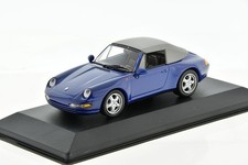 PORSCHE 911 (993) Cabriolet Soft Top Blue 1994 1/43 MINICHAMPS 430063041