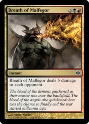 MTG - Breath of Malfegor - Alara Reborn - NM, English Magic FLAT RATE SHIP