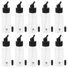 10pcs Airbrush Paint Dispenser 60ml Plastic Jar Dual-Action Airbrush Bottle