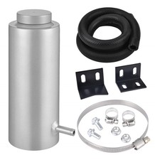 Universal Aluminum Coolant Overflow Tank 800ml Radiator Bottle Silver Heavyduty Universal Aluminum Coolant Overflow Tank 800ml Radiator Bottle Silver Heavyduty