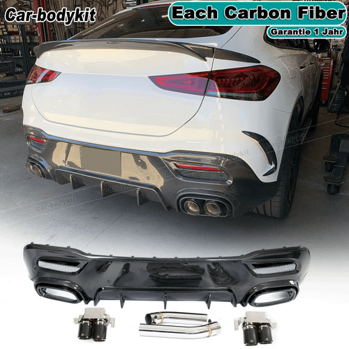 Carbon Heckdiffusor Diffusor Heckansatz Für Benz W167 GLE450 GLE53 GLE63 Coupe  - Bild 1 von 16