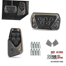 Car Pedal Pads, Automatic Transmission Brake and Accelerator Pedal 2 PCS Black
