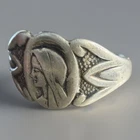 Vintage LaSalle Sterling Silver Adjustable Ring Veiled Madonna / Female Profile
