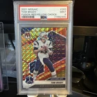 2021 Mosaic - Super Bowl MVPs Tom Brady #283Fusion Red & Yellow Mosaic Prizm /80