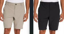 New Set of 2 Eddie Bauer Men's Flex Waist Tech Short, Khaki  Black - 2XL