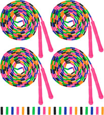16 FT Long Jump Rope 4 PACK , Double Dutch Jump Ropes Soft Beaded Skipping for K