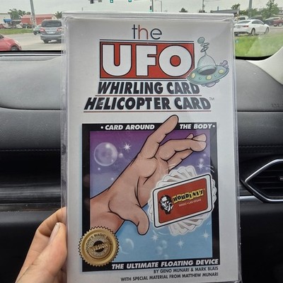 Houdini s Magic UFO Whirling Card Helicopter Card Magic Trick Ultimate Floating