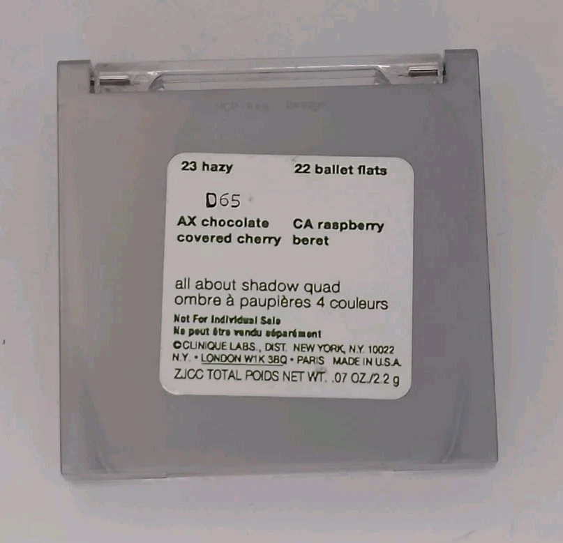 Clinique All About Shadow Quad Raspberry Beret Pink Chocolate covered cherry - Image 2 of 3