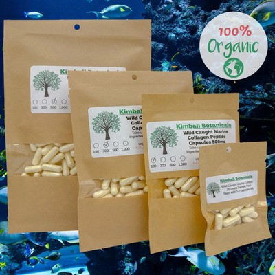 Wild Caught Marine Fish Collagen Peptides 500mg and 650mg pullulan or veggie