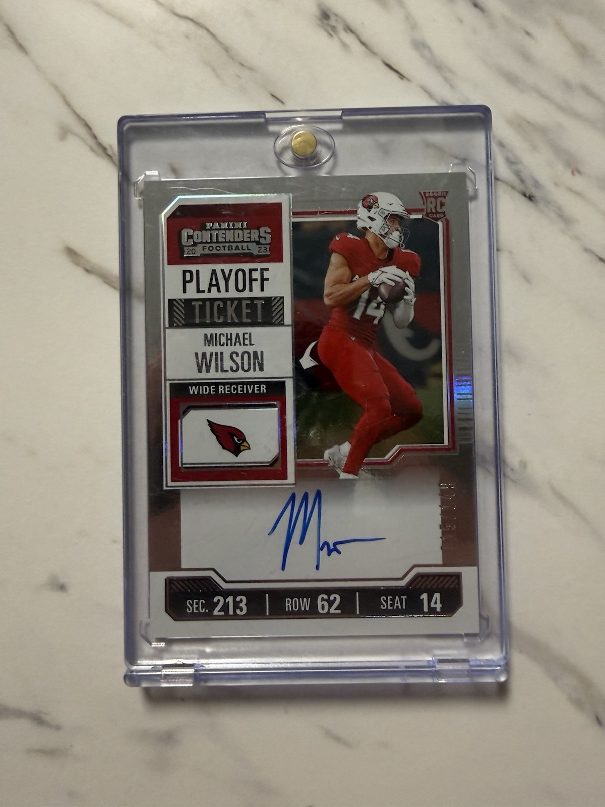 2023 Contenders Michael Wilson Rookie Auto 123/149 Playoff Ticket Arizona