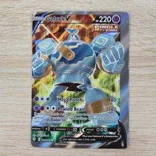 MISSCUT ERROR OC NM Golurk V 181/203 Full Art Ultra Rare Nintendo Pokemon Card