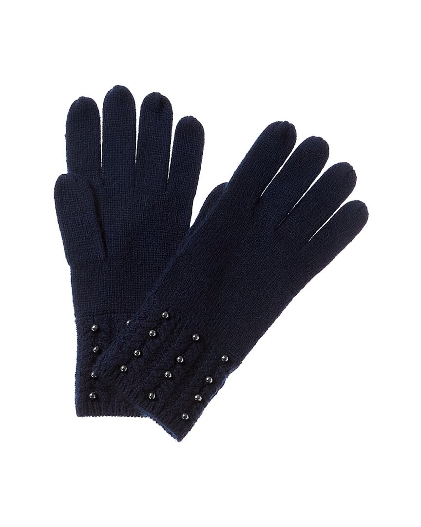 Forte Cashmere Pearl-Studded Cashmere Gloves Womens Blue 7790₽