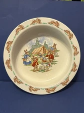 Vintage Royal Doulton Bunnykins Melamine Melmac Bowl "Camping"