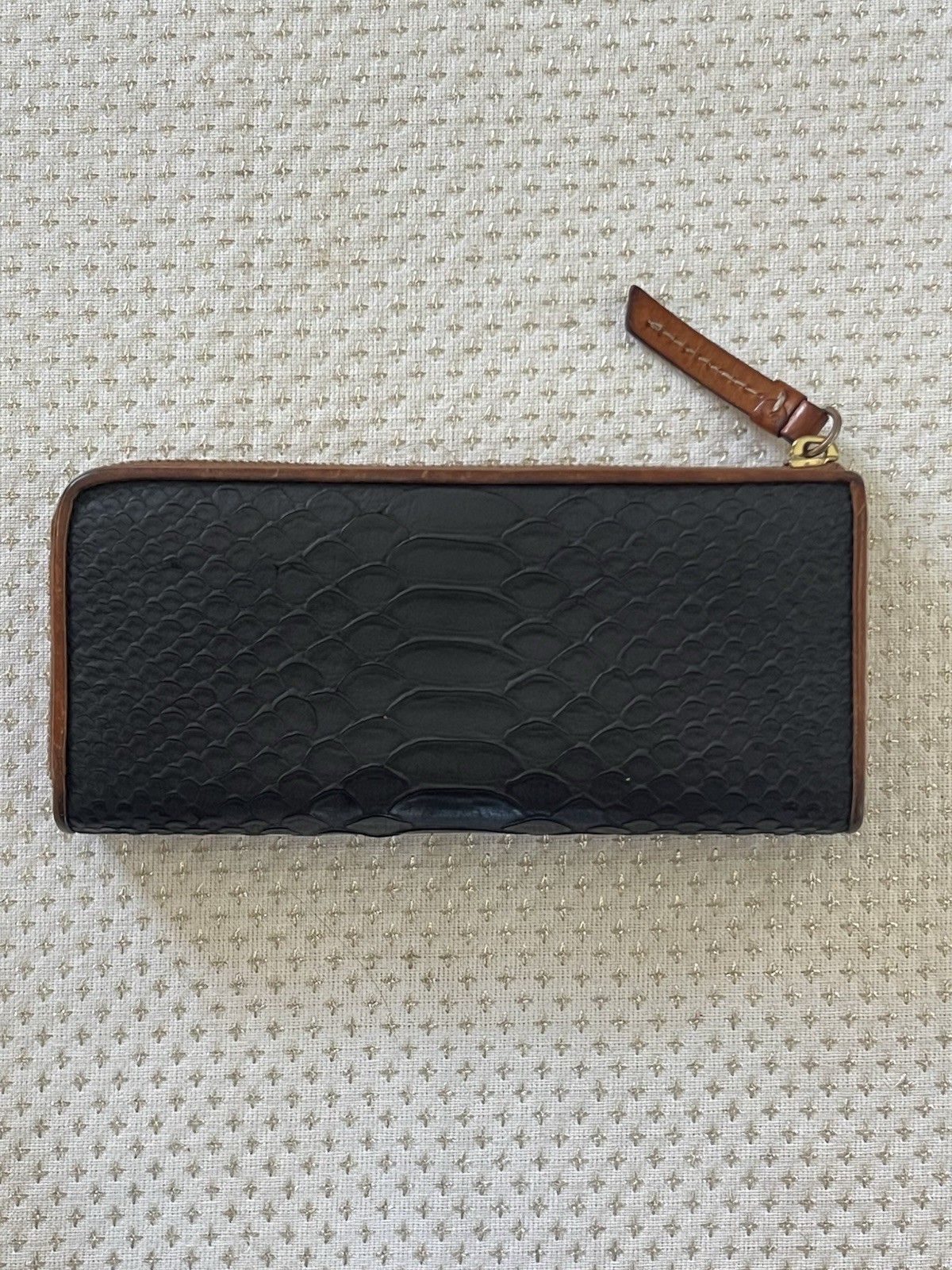 Dooney & Bourke Croc Python Embossed Leather Zip … - image 2