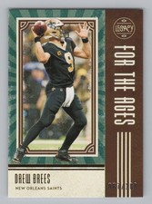 Drew Brees 2020 Panini Legacy For the Ages Green #/100 New Orleans Saints
