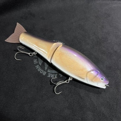 Roman Made Negotiator Wood Purple Swimbait Freshwater & Saltwater