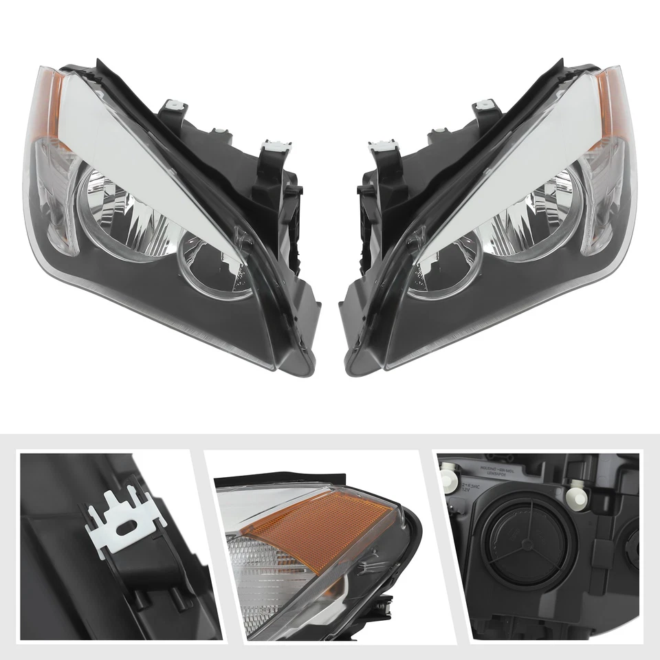 For 2013 2014 2015 BMW X1 Halogen Headlight Set Headlamp with Bulbs Right+Left Foto 3 de 4
