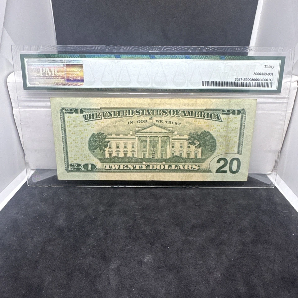 PMG $20 2013 #MB23222333H Federal Reserve Note New York Rios / Lew Very Fine 30 - Image 4 of 4