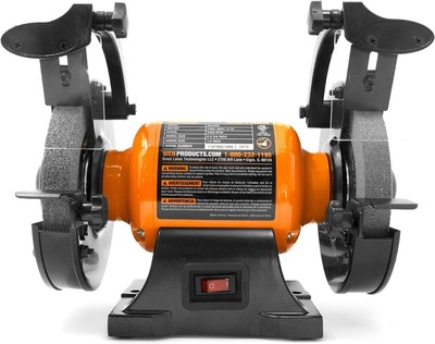 6-Inch Electric Bench Grinder Single Speed W/ Grit Wheel Workshop 2.1-Amp NEW