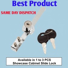 NEW 1-3pcs Display Showcase Cabinet Slide Lock NEW DIY Sliding Lock Display Case