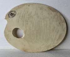 Antique Victorian Winsor & Newton Ceramic Porcelain Paint Palette Oval