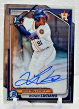 Waner Luciano 1St AUTO 2024 Bowman Chrome ROOKIE CPA-WL Houston Astros