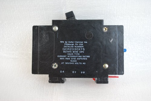 Cutler Hammer QCR2030X75 30amp Circuit Breaker - Picture 1 of 3