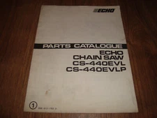 Echo Parts Catalogue Chain Saw CS-440EVL CS-440EVLP 898 612-1783