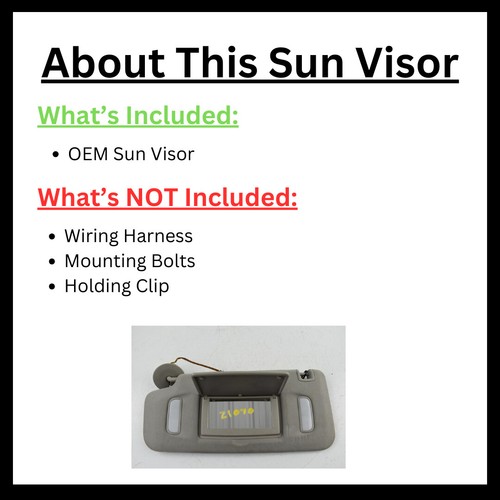 Driver Left Sun Visor Without Illumination Fits 02-04 CR-V 3512449 - Picture 3 of 14