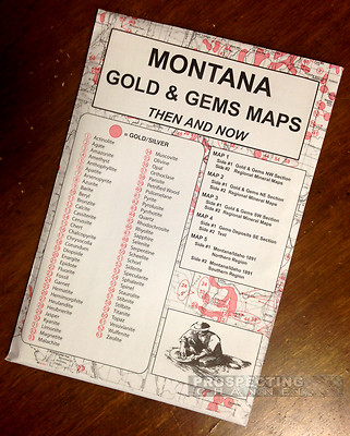 MONTANA Gold & Gems Maps Then and Now LOCATE Minerals Fossils