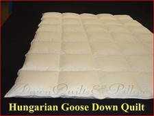 HUNGARIAN GOOSE DOWN 95% - QUEEN SIZE QUILT - 5 BLANKET - CASSETTE BOXED