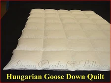 HUNGARIAN GOOSE DOWN 95% - QUEEN SIZE QUILT - 5 BLANKET - CASSETTE BOXED