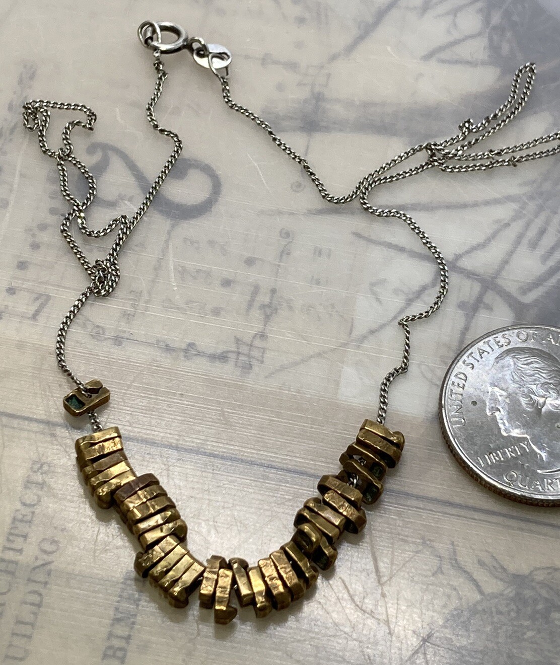 Handmade Sliding Tiny HOT TYPE BRASS SPACERS 925 … - image 11