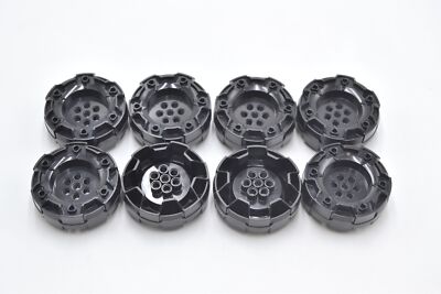 LEGO 8 x Rad Felge Hartplastik schwarz Black Wheel Hard Plastic 11094