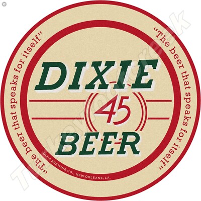 Dixie 45 Beer  18'' Round Metal Sign