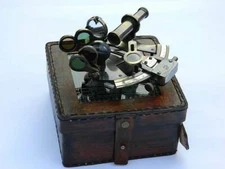 Kelvin & Hughes 1917 US navy model marine Maritime Sextant 4''leather Box Decor