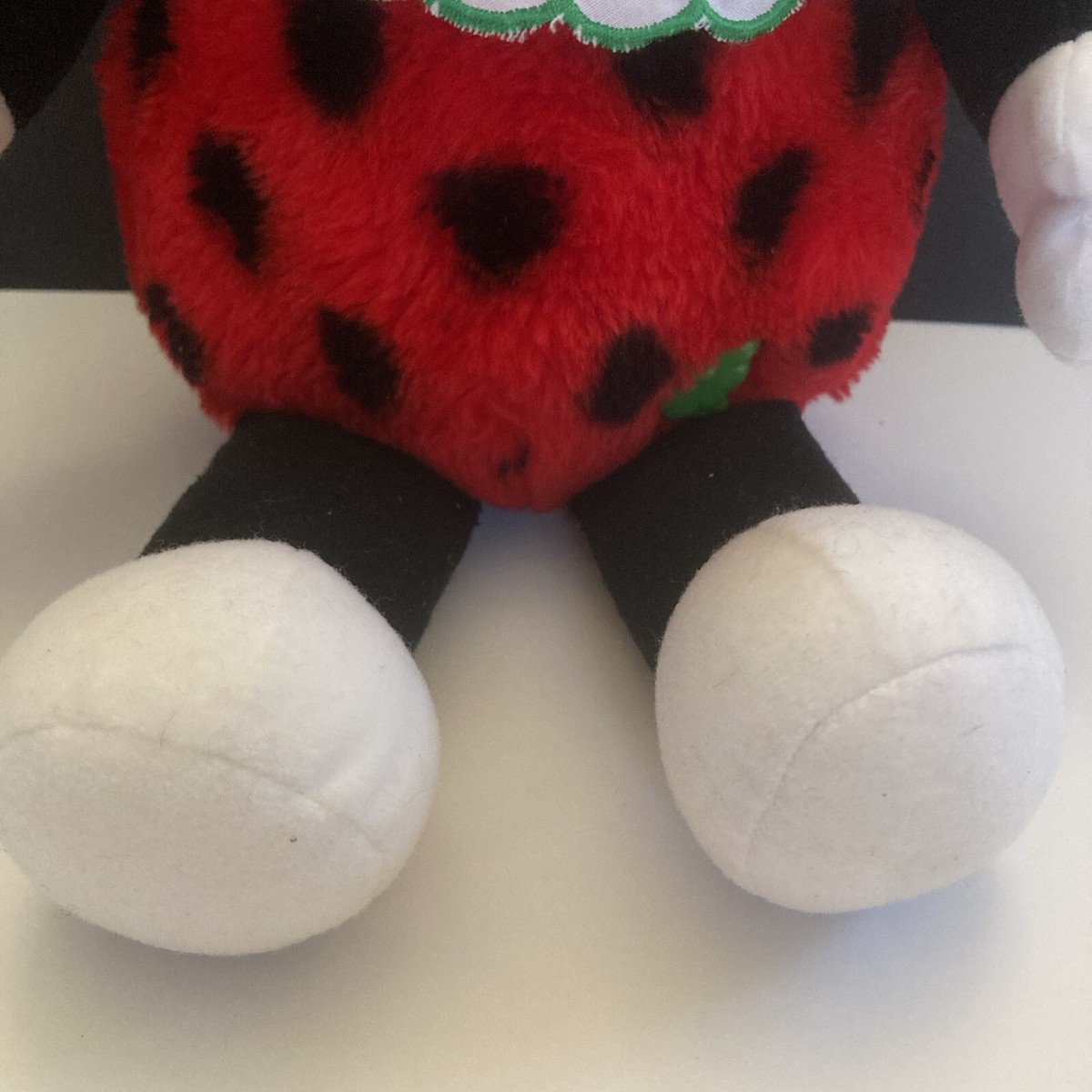 Ancienne peluche coccinelle Cococinel Nicotoy Trèfle Rouge 36 Cm Vintage