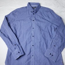 Five Four Button Shirt Mens XL Blue Long Sleeve Checkered Preppy Crew Republic