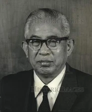 1969 Press Photo Hosai Hyuga, president of Sumitomo Metal Industries, Ltd.