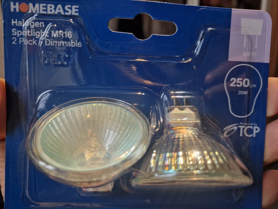 2x MR16 Halogen Spotlights | 20W Dimmable Bulbs | 12V | Warm White 2800K | 50mm  - Image 4 of 4