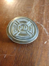 Vintage The Great American Buckle Co Chicago Fireman's FD Belt Buckle Limited Ed