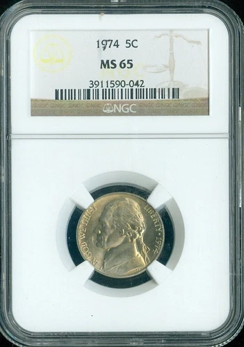 1974 Jefferson Nickel NGC MS65 - Auction