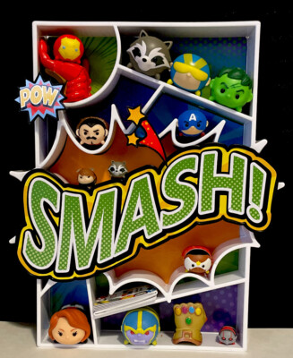 Marvel Tsum Tsum Comic Box Display Set - SMASH! W/ 12 figurines