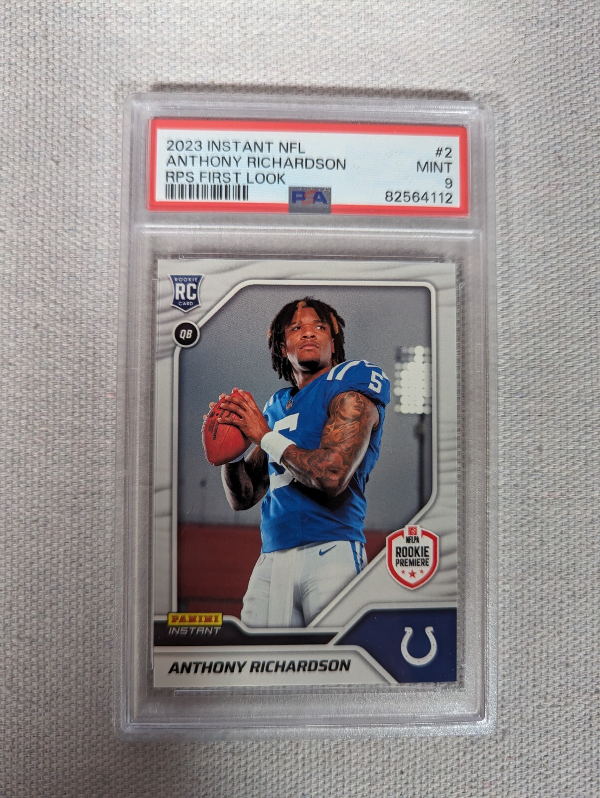 2023 Panini Instant NFL Anthony Richardson #2 RC RPS FIRST LOOK /1911 PSA 9